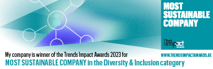 Label of Trends Impact Awards for most sustainable company 2023